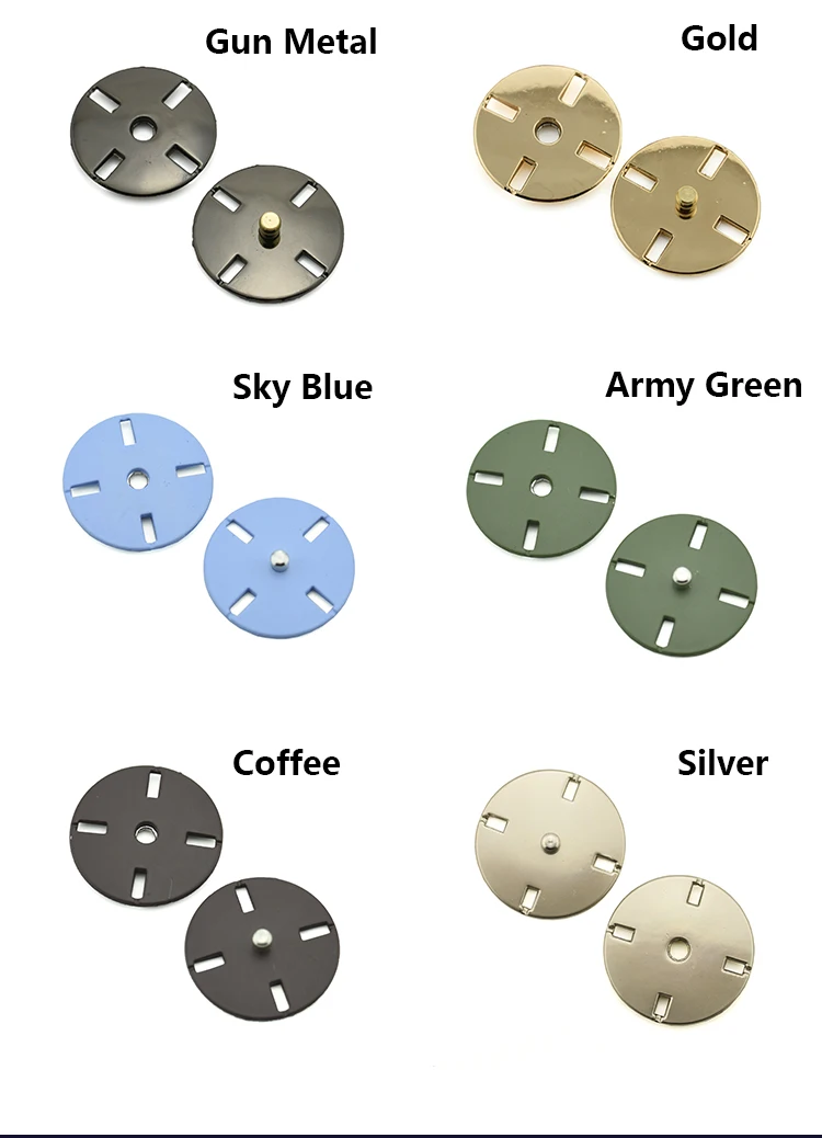 5Pcs 10-25mm Black Color Metal Snap Button for Clothing DIY Coat Buttons for Clothes Sewing Applications Accessories