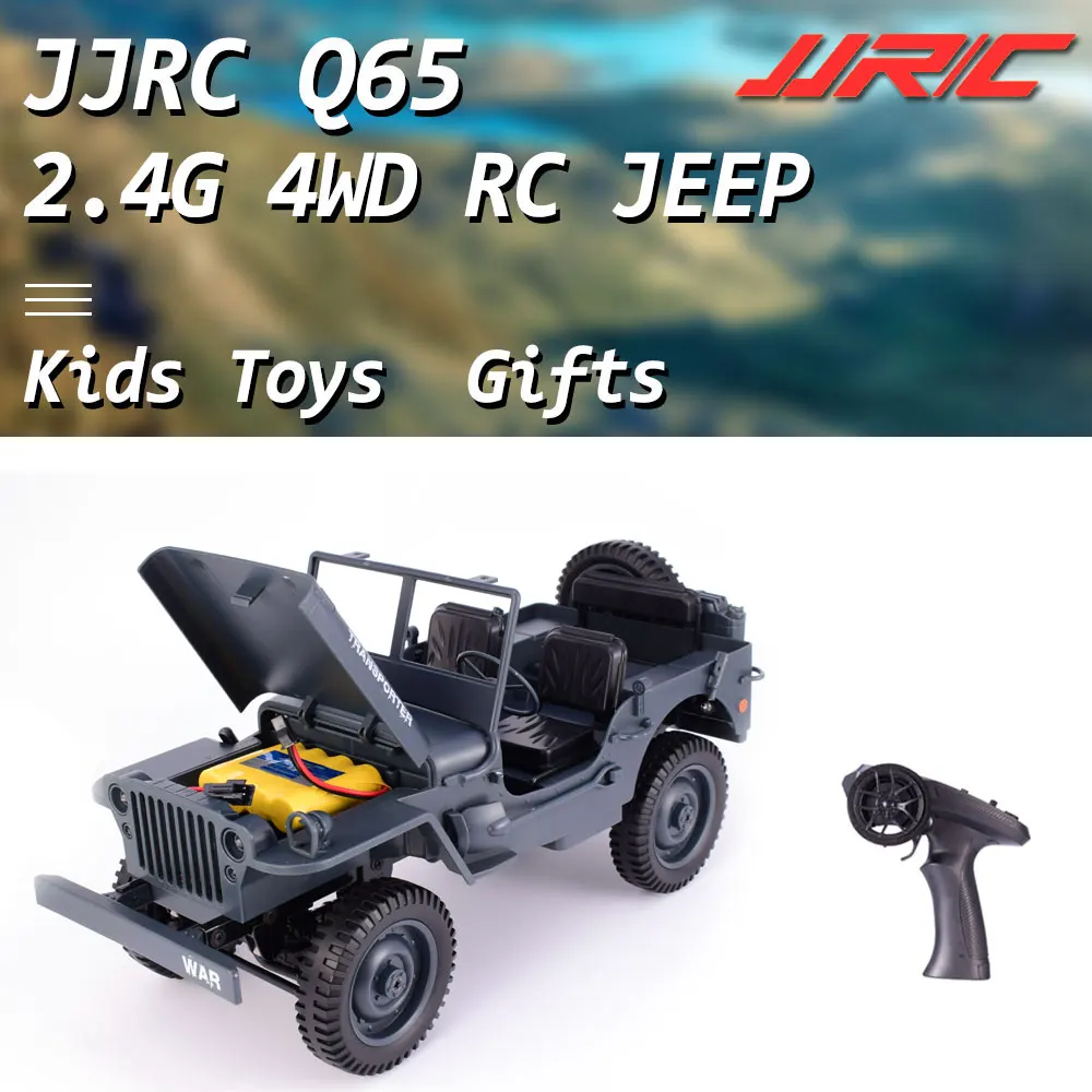 JJRC Q65 RC грузовик 1:10 2 4G 4WD Кабриолет военный внедорожник 4 колесный привод