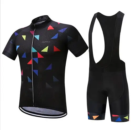 jersey and pants Мужская короткая велосипедная одежда, летний pro 9d гелевая Накладка для велосипеда, набор Джерси для команды, шоссейного велосипеда, комплект одежды для горного велосипеда, облегающий костюм - Цвет: jersey and pants