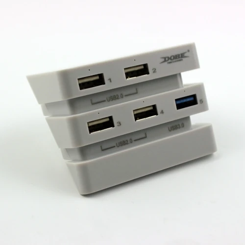 white DOBE высокоскоростной 2 до 5 порт 2,0 3,0 usb-хаб кабель адаптер для PS4 Pro черный/белый - Цвет: white