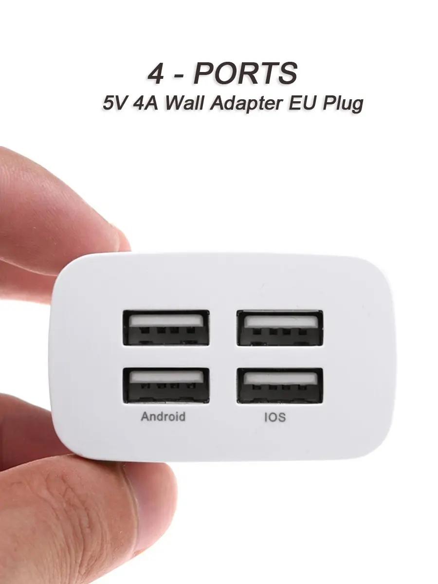 4 порта зарядное устройство 5 В 4A Мульти USB настенное зарядное устройство зарядная станция Портативное Мобильное Зарядное устройство телефон адаптер ЕС USFor samsung iPhone