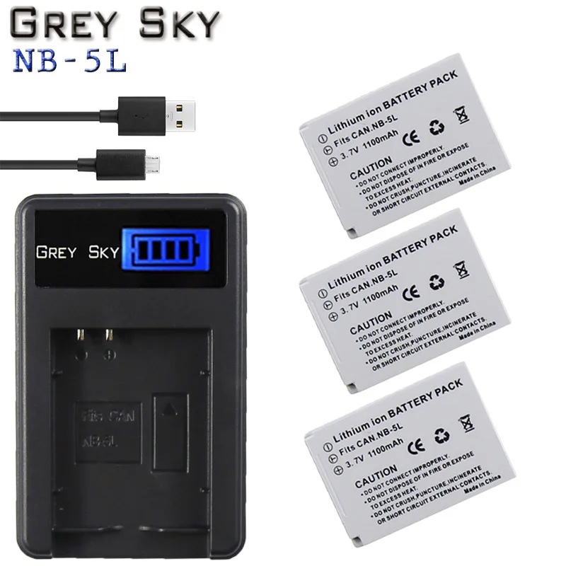 Charger and 3battery 2 шт. NB-5L NB 5L NB5L Батарея+ Зарядное устройство для Canon SX200is SX210IS SX220HS SX230HS CB-2LXE PowerShot S100 S110 SD950 SD970 SD990 - Цвет: Charger and 3battery