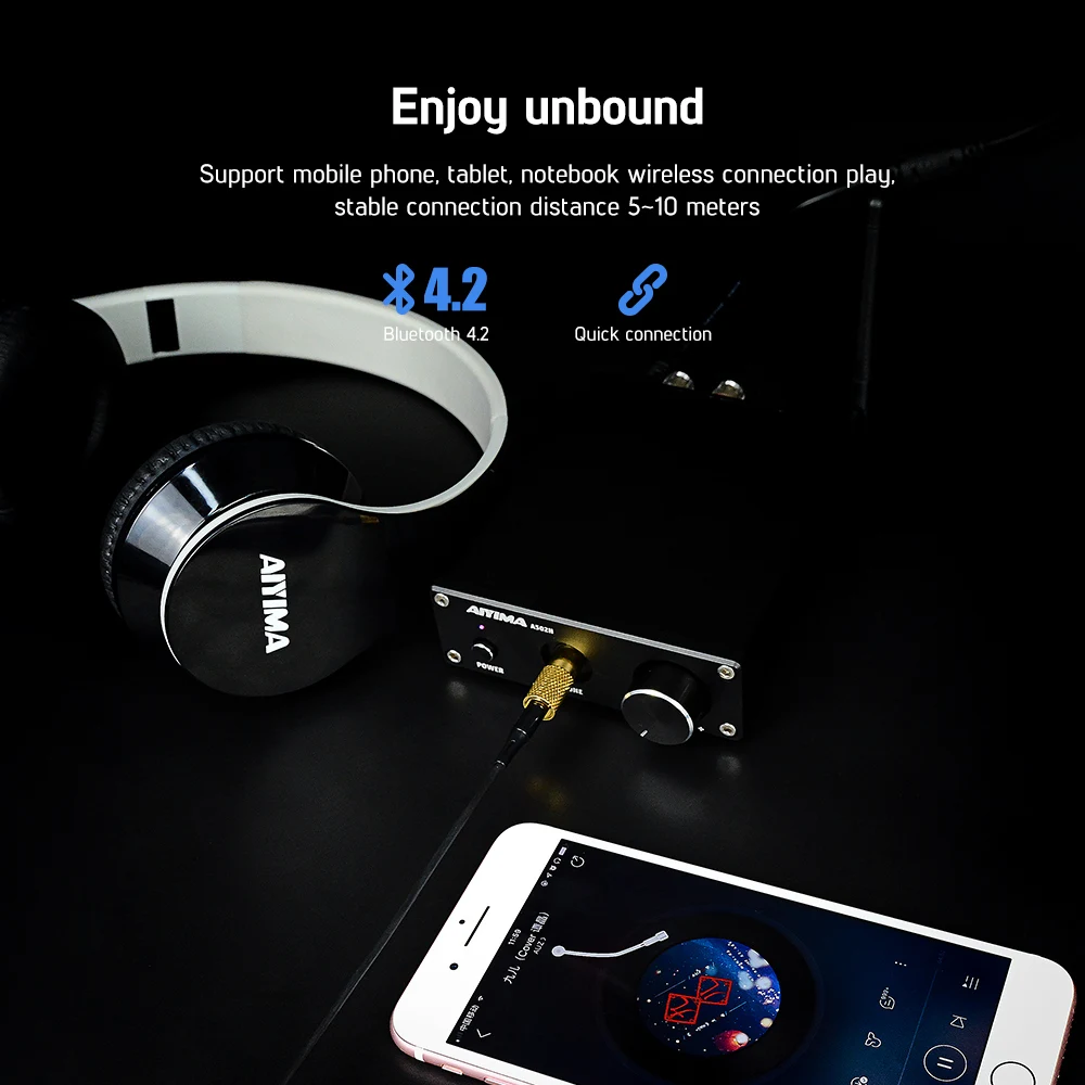 AIYIMA TPA3116D2 цифровой усилитель мощности 50 Вт * 2 HiFi Bluetooth 4 CSR64215 стерео Настольный