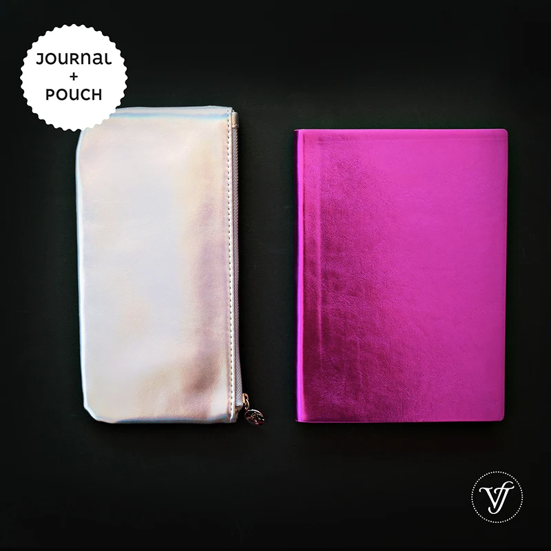 Блокнот в мягкой обложке Smyth flasy GLAM Journal + металлический мешочек для коллекции