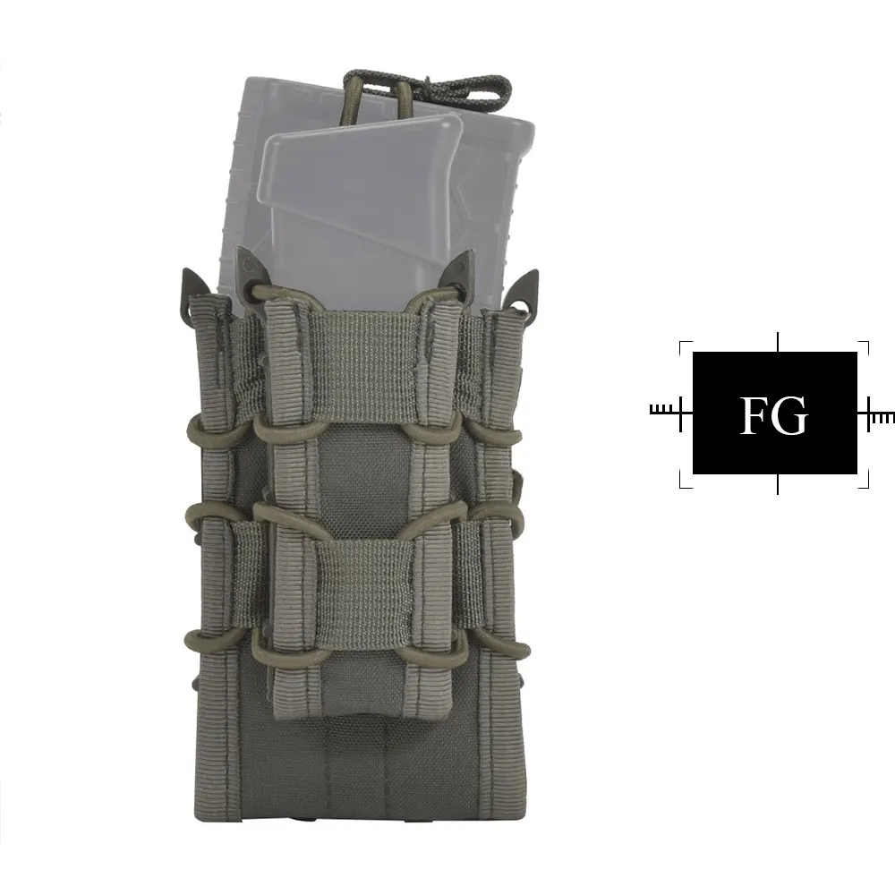 Emersongear 5,56 двойной подсумок для винтовки M4/M14/AK/G3 пистолет M92/1911/HK45 Мультикам страйкбол Molle подсумок держатель