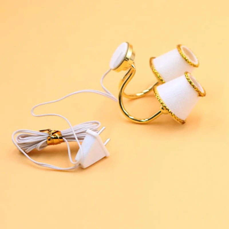 

A01-X013 children baby gift Toy 1:12 Dollhouse mini Furniture Miniature rement Doll accessories Double head light 7018 1pcs