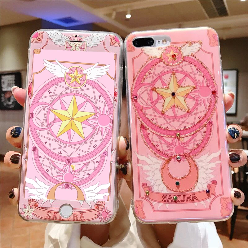 Мягкий чехол для iphone XS max XR X bling Сейлор Мун + стеклянная пленка экрана iPhone 8plus 7 8 6 plus