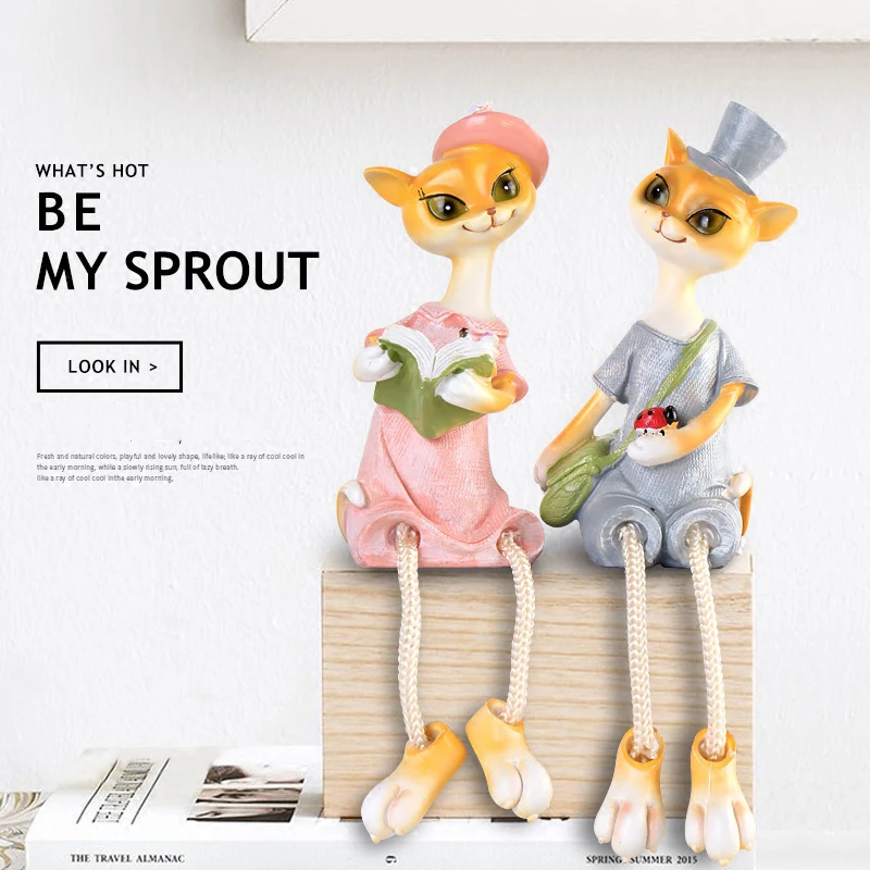 2 шт./компл. любовник Кот кукла Рисунок украшения кабинет украшенные забавной