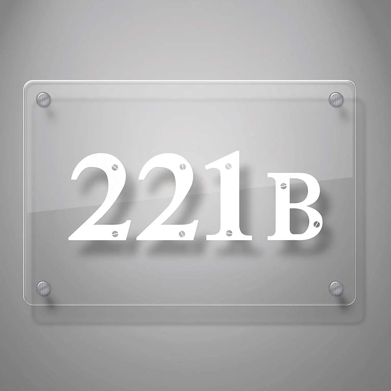

Sherlock Holmes 221B Baker Street Decal Sticker for Car Window, Laptop and More. # 513 (2" x 5.6", White)