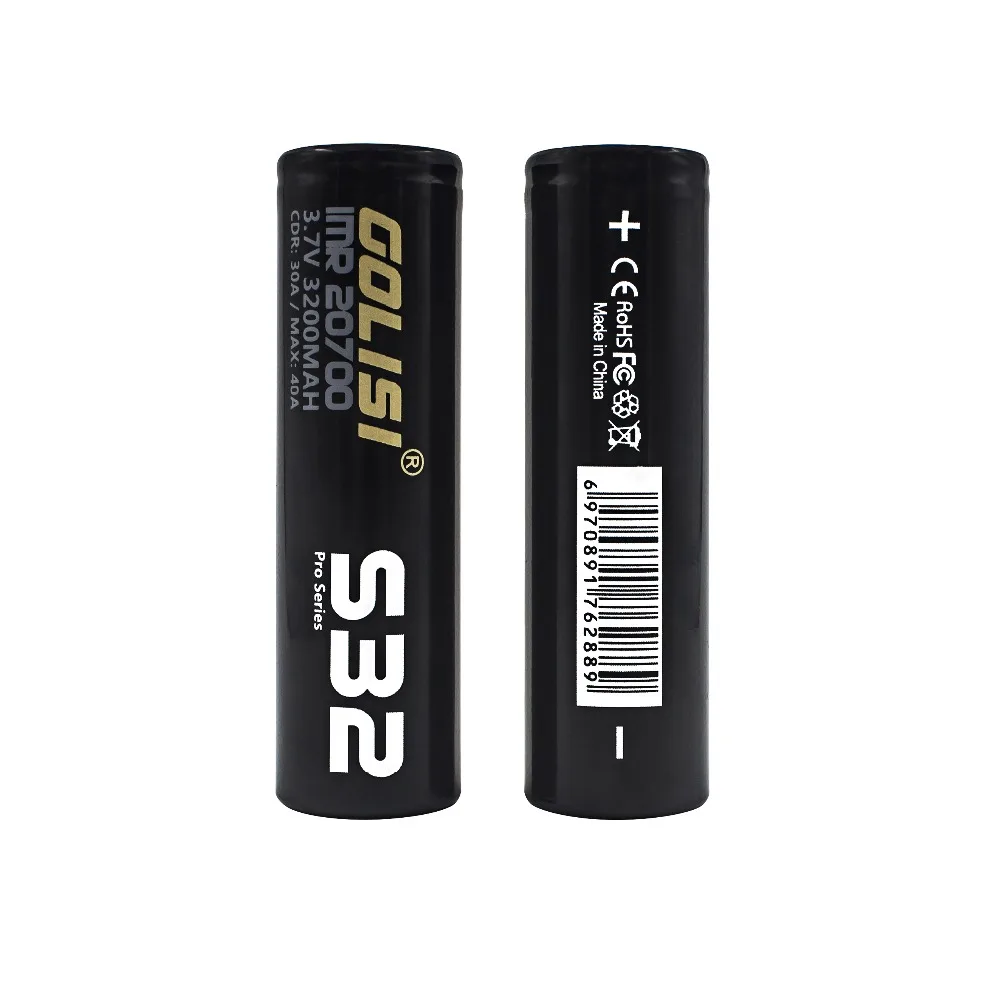 Аккумулятор GOLISI S32 IMR 20700 3200 мАч перезаряжаемый аккумулятор для вейпа с ЖК
