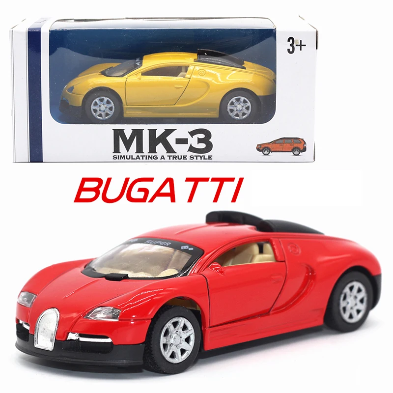 1:36 Bugatti Veyron Diecasts Сплава Модели Автомобиля Игрушка Мальчика Горячей колеса
