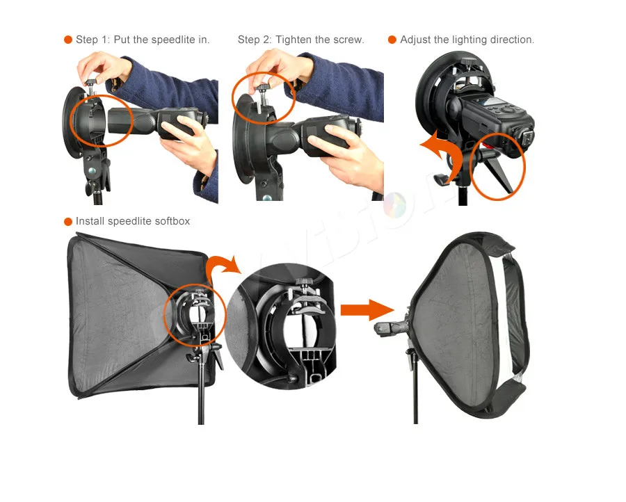 Godox 40x40 см 1"* 15" Софтбокс диффузор с s-образным кронштейном Bowens держатель для вспышки Speedlite светильник