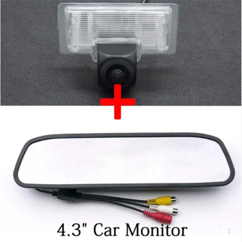 camera with Monitor Рыбий глаз 1080P траектория треков камера заднего вида для Nissan Teana Paladin Tiida Altima 2012 Sylphy Almera 2013 камера заднего вида - Название цвета: camera with Monitor