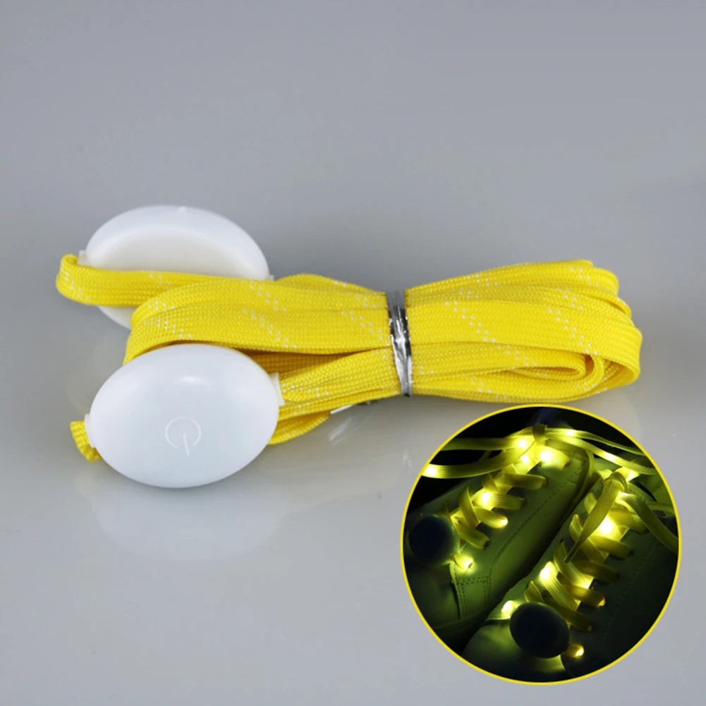 1 пара светодиодная светящаяся вспышка нейлоновые шнурки для обуви вечерние шнурки для бега диско