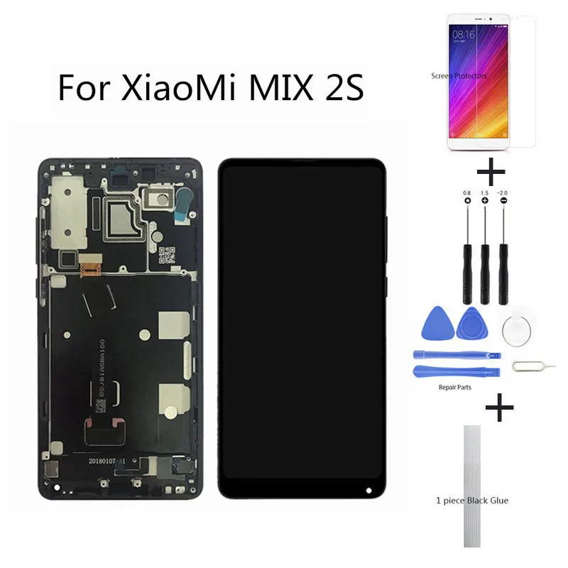 Качественный сенсорный ЖК экран IPS для Xiaomi Mi Mix 2S 2160*1080 5 99 дюйма черно белый