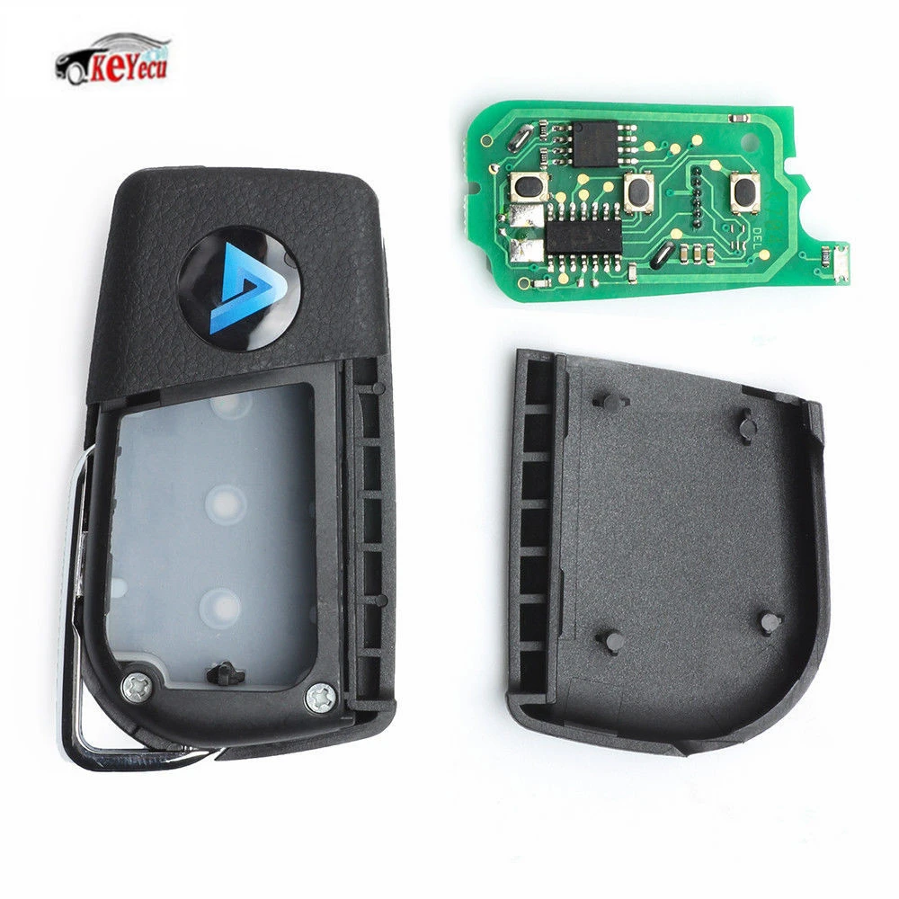 KEYECU Модернизированный дистанционный брелок 434 МГц ID4D66 чип для Toyota Yaris Avensis Corolla Carina и т. д. P/N: 89071-05010 с лезвием TOY47