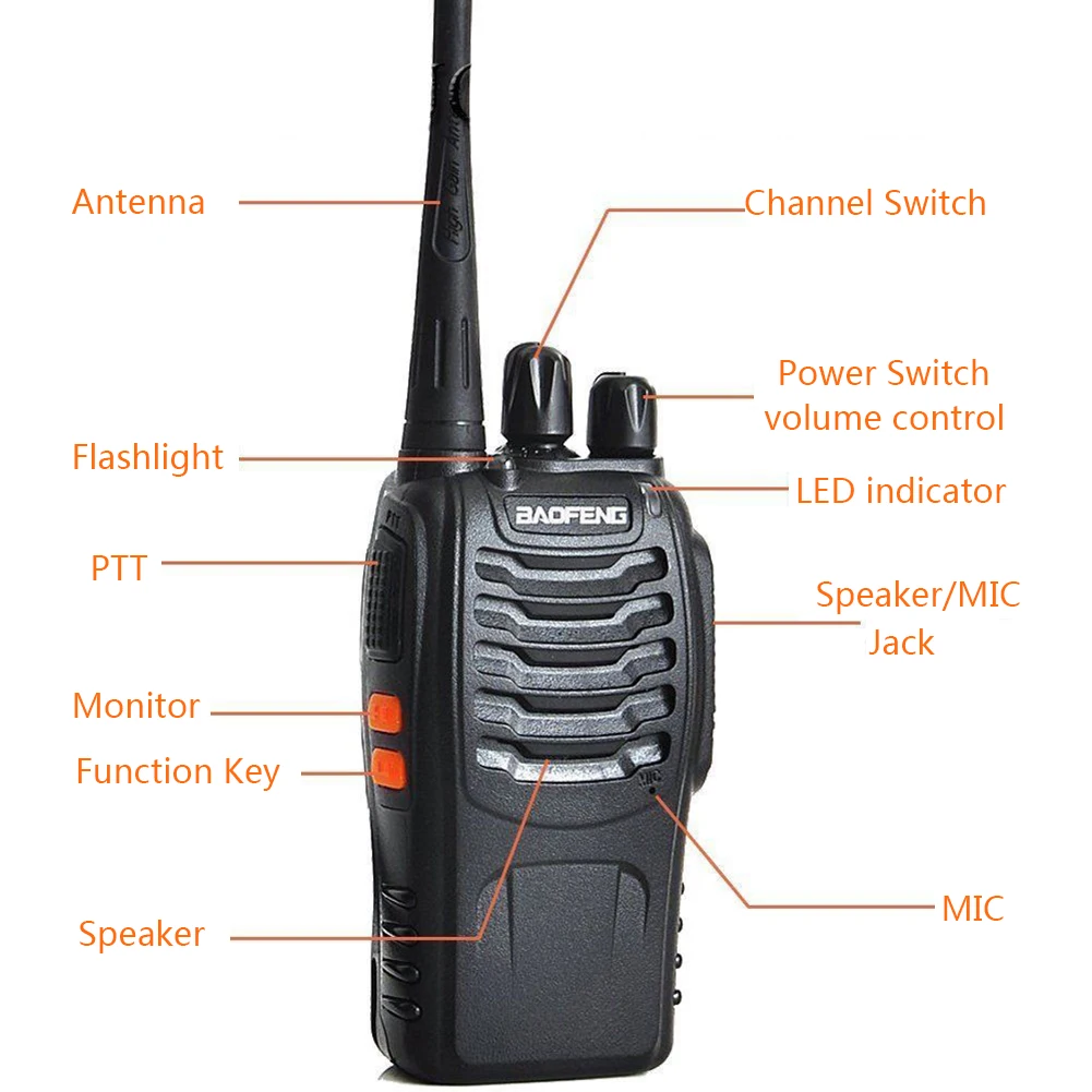Baofeng BF-888S рация Pofung UHF 400-470MHz 16CH двухстороннее CB радио