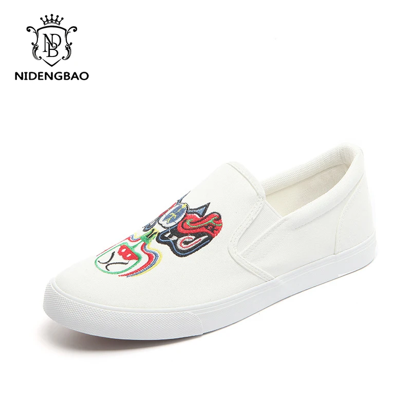 NIDENGBAO 2020 Summer Brand Men's Casual Shoes Breathable Canvas High Quality Male Fashion Embroidery Walk for Men | Обувь