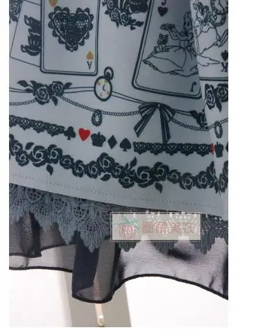 Женская короткая трапециевидная юбка зимняя Милая винтажная с принтом Alice для