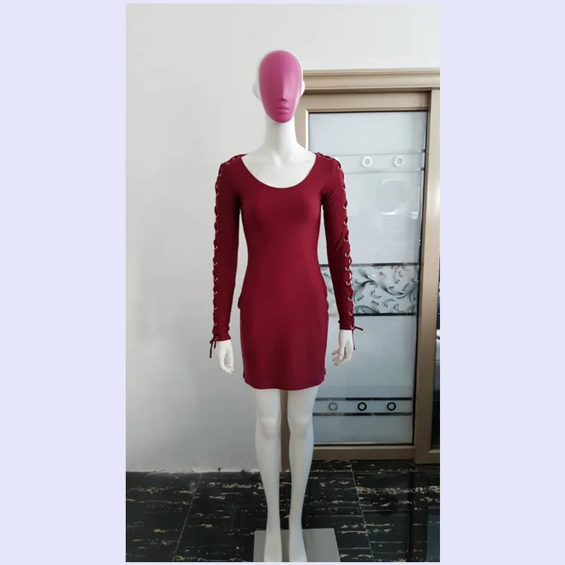 2017 Весной и Летом Новый ремень тонкий сексуальный с длинными рукавами dress повязки