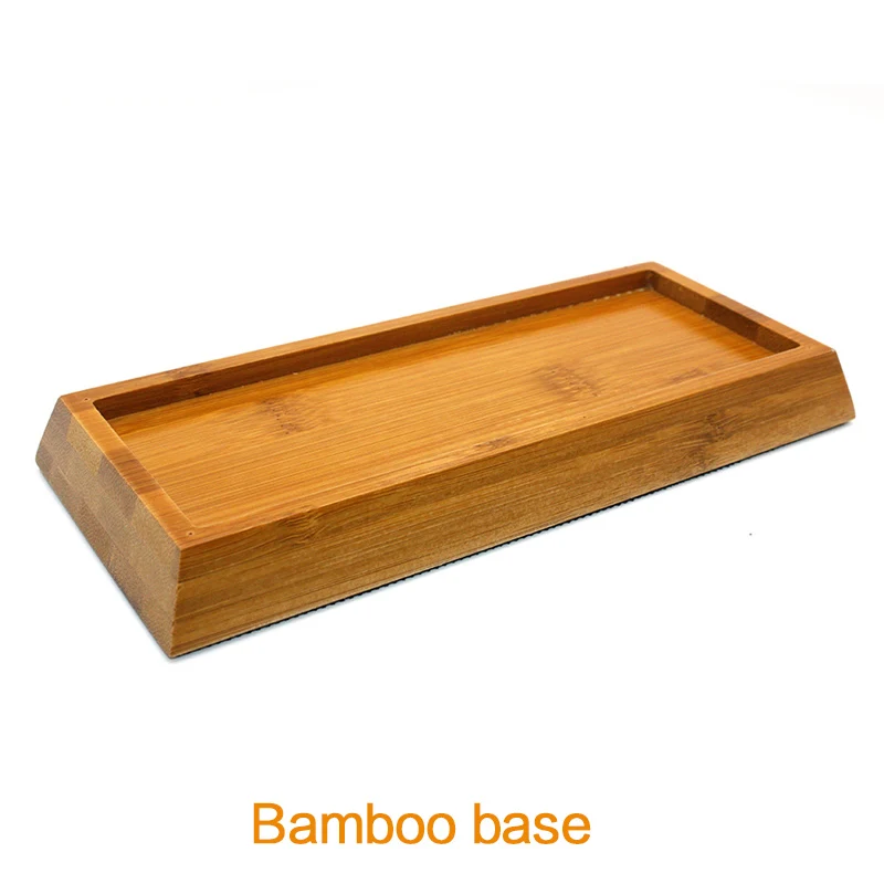 Bamboo base Кухня точилка для ножей корунд точильный нож камни для заточки воды масло хонинговальный Камень точильный камень - Цвет: Bamboo base