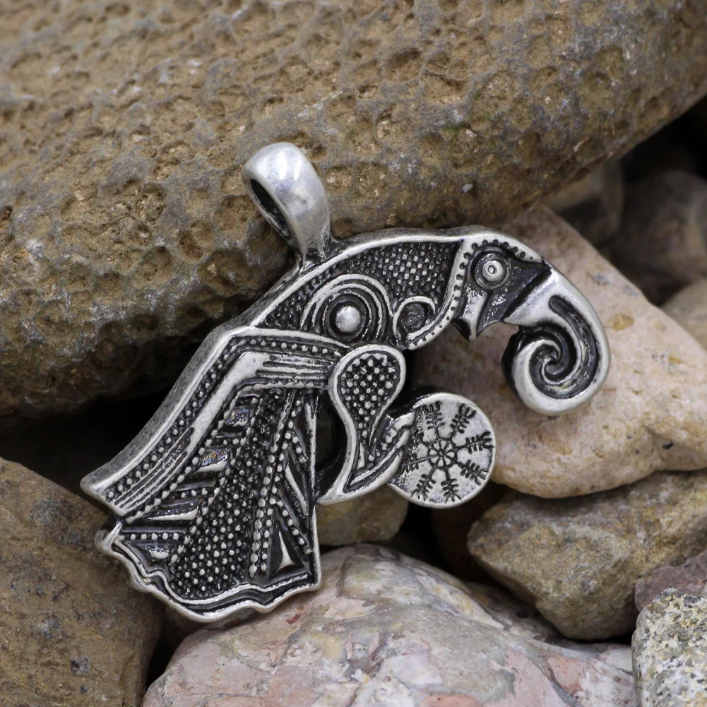 Ретро Ворон Одина ювелирные изделия викингов скандинавский однотонный кулон