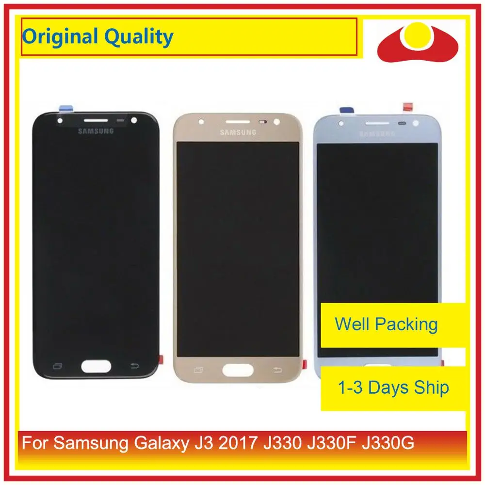 Оригинальный ЖК дисплей 5 0 &quotдля Samsung Galaxy J3 2017 J330 с сенсорным экраном дигитайзер