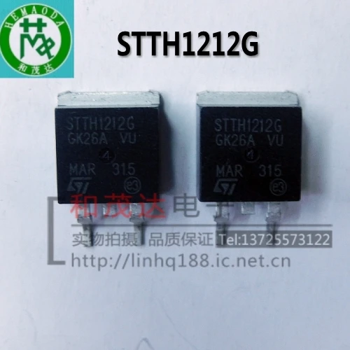 

Оригинальный Новый 5 шт./STTH1212G 1200V 12A TO-263 TO263