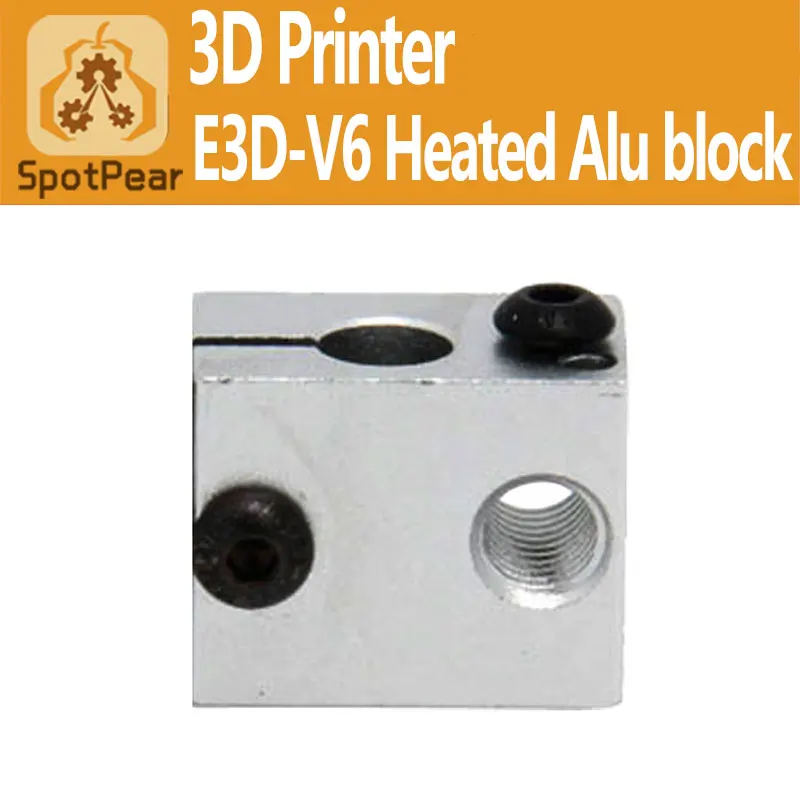

Аксессуары для 3D-принтера E3D V6 HotEnd подогреваемый алюминиевый блок с пескоструйной обработкой