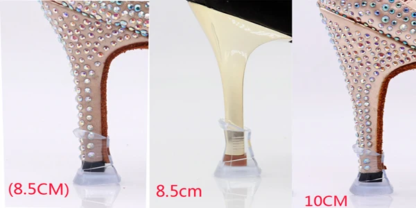 heel 10cm Туфли для латинских танцев, для бальных танцев, Нескользящие, силиконовые, высокий каблук, протектор для 7,5 см/9 см/10 см/8,5 см - Цвет: heel 10cm