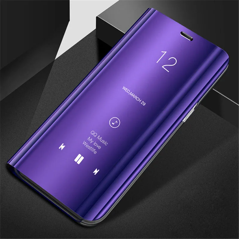 Purple Blue Для samsung Galaxy J7 Neo чехол J701 J701F J701M Core Прозрачный зеркальный флип из искусственной кожи PC задняя крышка для samsung J7 NXT J701F/DS чехол - Цвет: Purple Blue