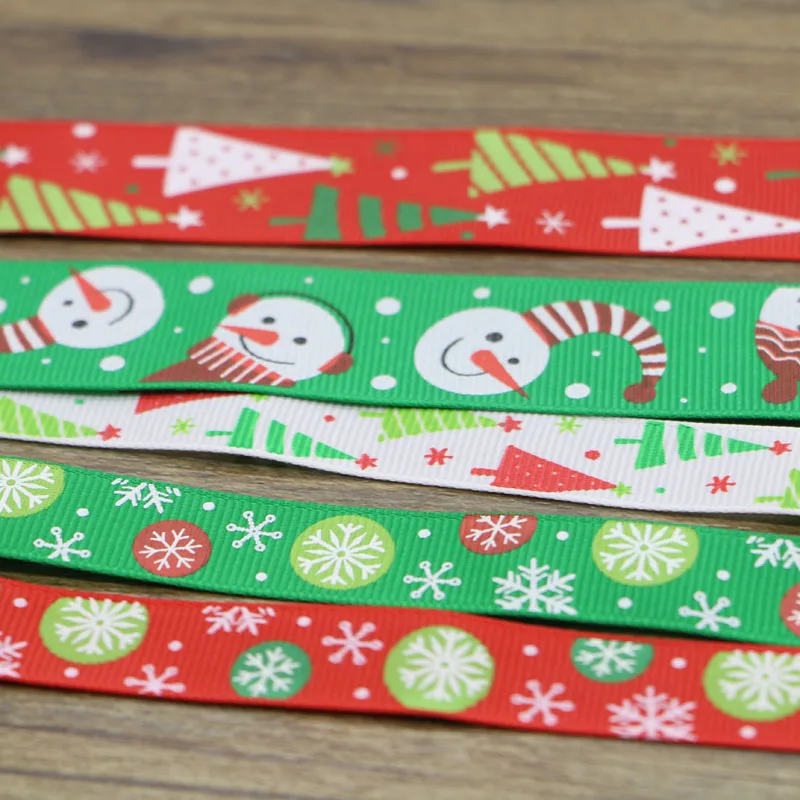 7 видов лент Рождественская серия печатная корсажная лента материалы ручной
