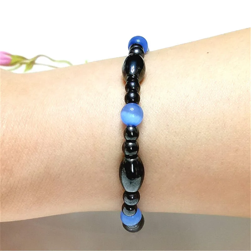 2018 Fashion Blue Magnet Slimming Bracelets For Woman Men Magnets Of Lazy Bracelet Lose Weight Magnetic Health Jewelry | Украшения и