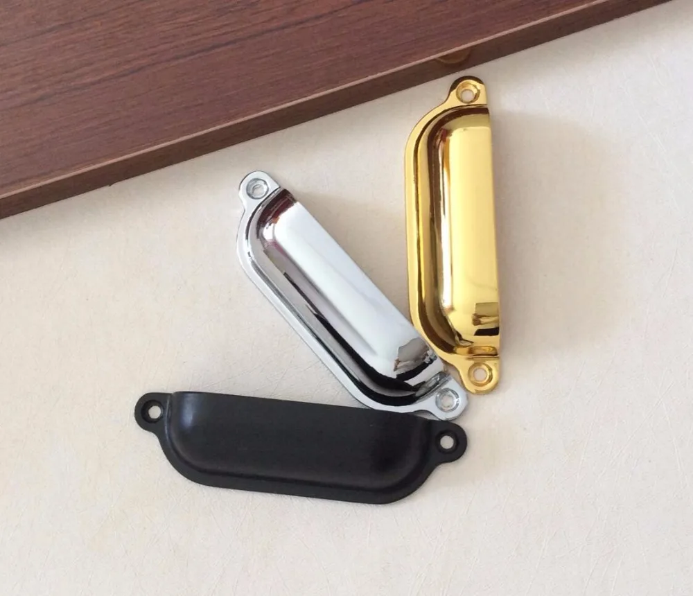 Шкаф чашки В виде ракушки Дизайн ящик ручки Цвета: черный золотистый серебристый