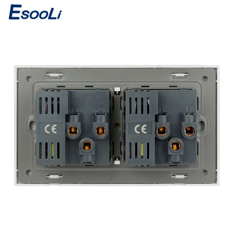 Розетка стеновая Esooli универсальная с 5 отверстиями и 4 USB портами|Электрические