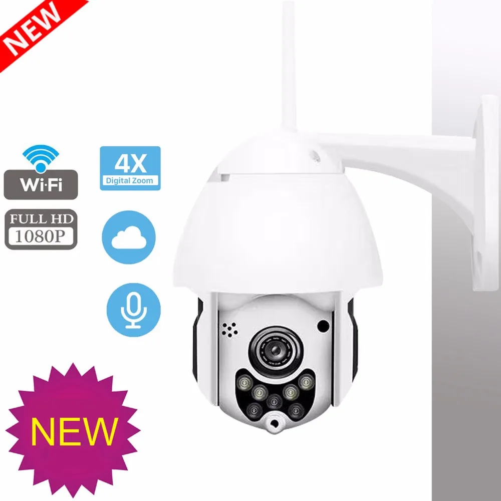 IP Camera Outdoor WiFi 2MP 1080P Wireless PTZ Speed Dome CCTV IR Onvif ip Cam Wi-Fi IpCam Camara Security Surveillance | Безопасность и