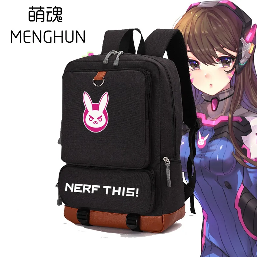 Милый новый дизайн милый OW hero DVA концепт рюкзак Nerf этот вместительный школьный