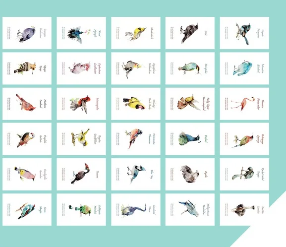 30 шт. открытка в стиле птицы многоцелевой Скрапбукинг вечерние приглашения DIY