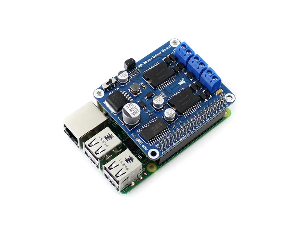Плата двигателя Waveshare RPi плата Raspberry Pi A +/B +/2B/3B/3B + Расширительная постоянного тока