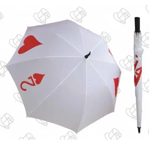 Получили его закрытый карточка с зонтиком меч фокусы зонтом сцена трюк иллюзия