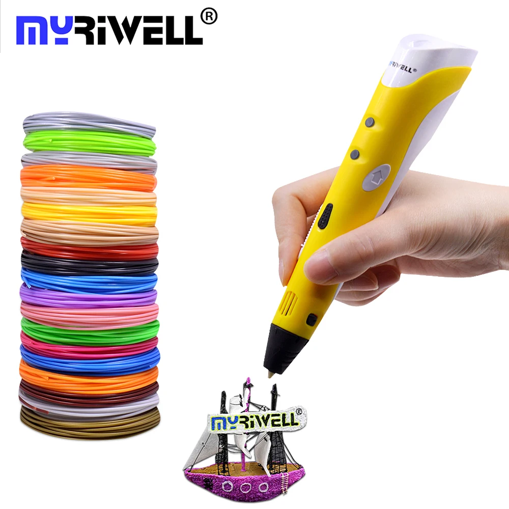 Ручка Myriwell 3D Magic DIY ручка для печати 3D-принтера с основанием/адаптером питания/100 м