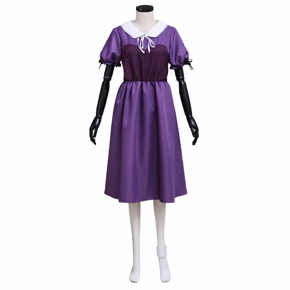 Платье Sakura Megumi Pruple костюм для косплея аниме Gakkou Gurashi Gilr платье в консервативном