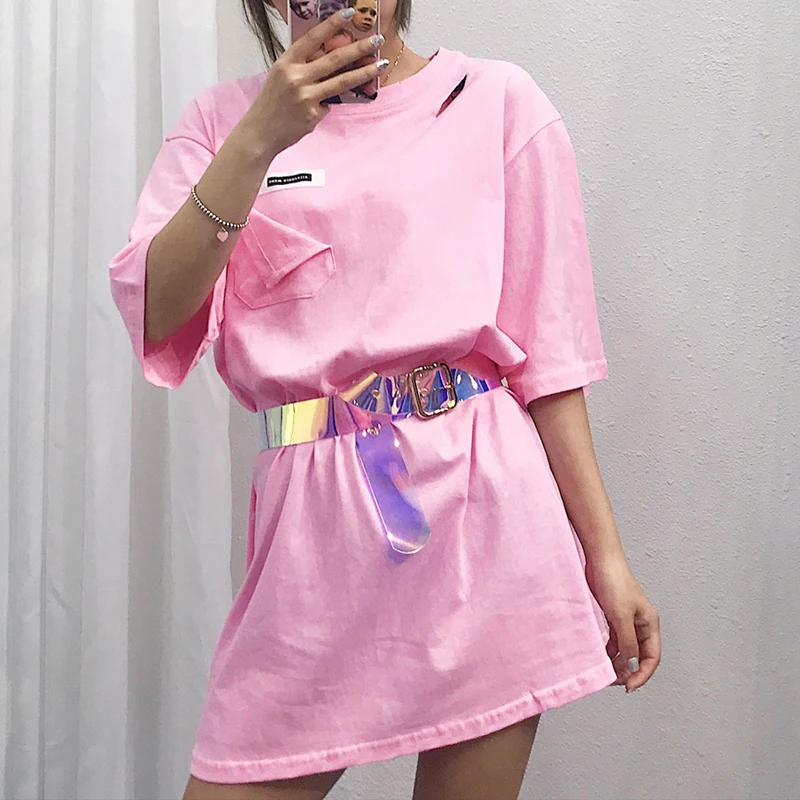 Женский прозрачный ремень из ПУ кожи модный цветной пояс с пряжкой в форме сердца