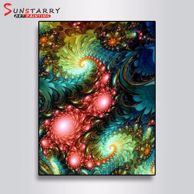 Sunstarry 5D DIY Алмазная картина Мандала полностью круглые стразы Алмазная вышивка крестиком Лоскутная мозаика абстрактный цветок - Цвет: A1821