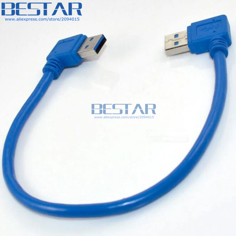 (50 шт./лот) USB 3 0 A male 1 фута 90 градусов прямоугольный на штырьковый левый угловой USB3.0