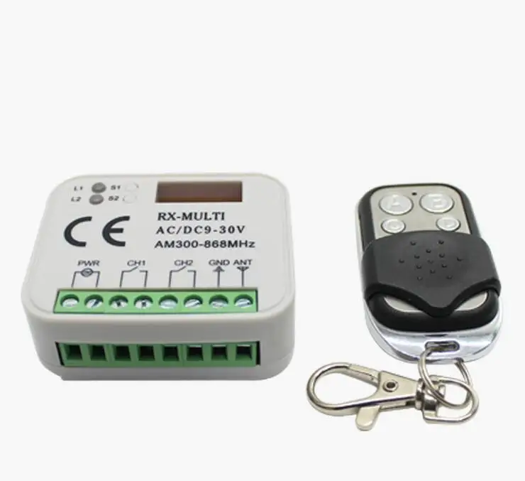 remote and receiver Мульти 280-868 МГц Универсальный беспроводной пульт дистанционного управления 2CH релейный модуль приемника и RF 433 МГц пульт дистанционного управления s - Цвет: remote and receiver