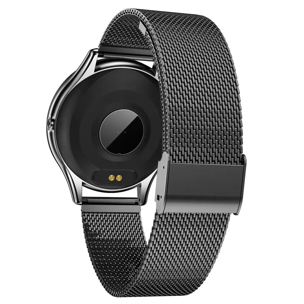 Ultrathin Smart Watch Men olid black belt.Glass IP67 waterproof Fitness tracker SmartWatch SMS Facebook Messenger notifications |
