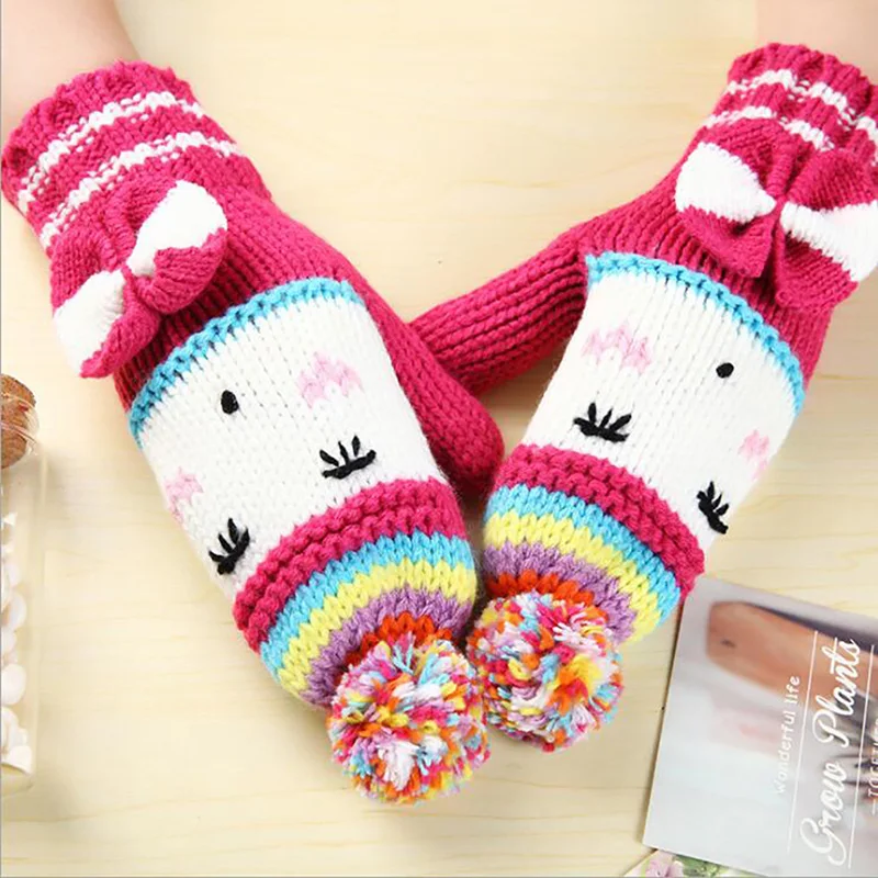 Женские Invierno Mujer акриловые теплый толстый милый модный браслет на руку перчатки
