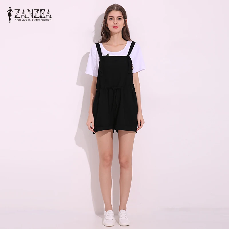 ZANZEA 2020 новые летние Комбинезоны женские повседневные свободные короткие