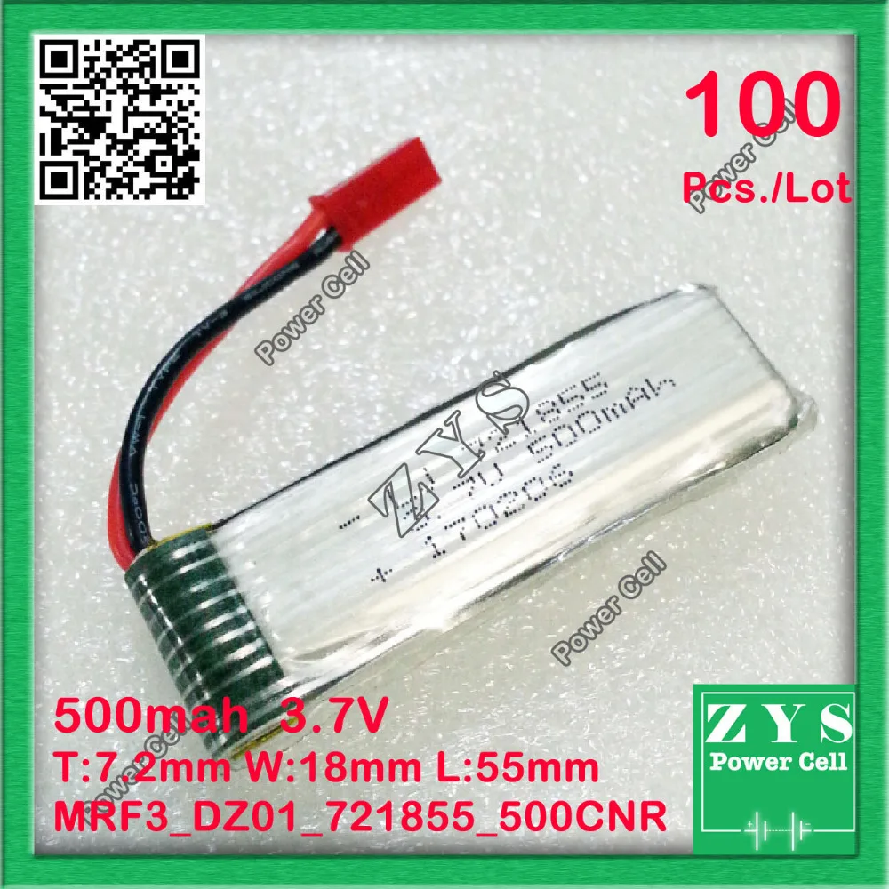 100 шт./партия литий полимерные аккумуляторы 3 7 в 2 контакта 721855 мАч|polymer battery|polymer